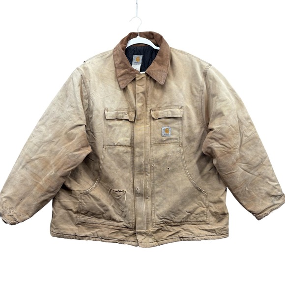 Vintage Carhartt Jacket Mens 2XL Duck Canvas Distressed Workwear